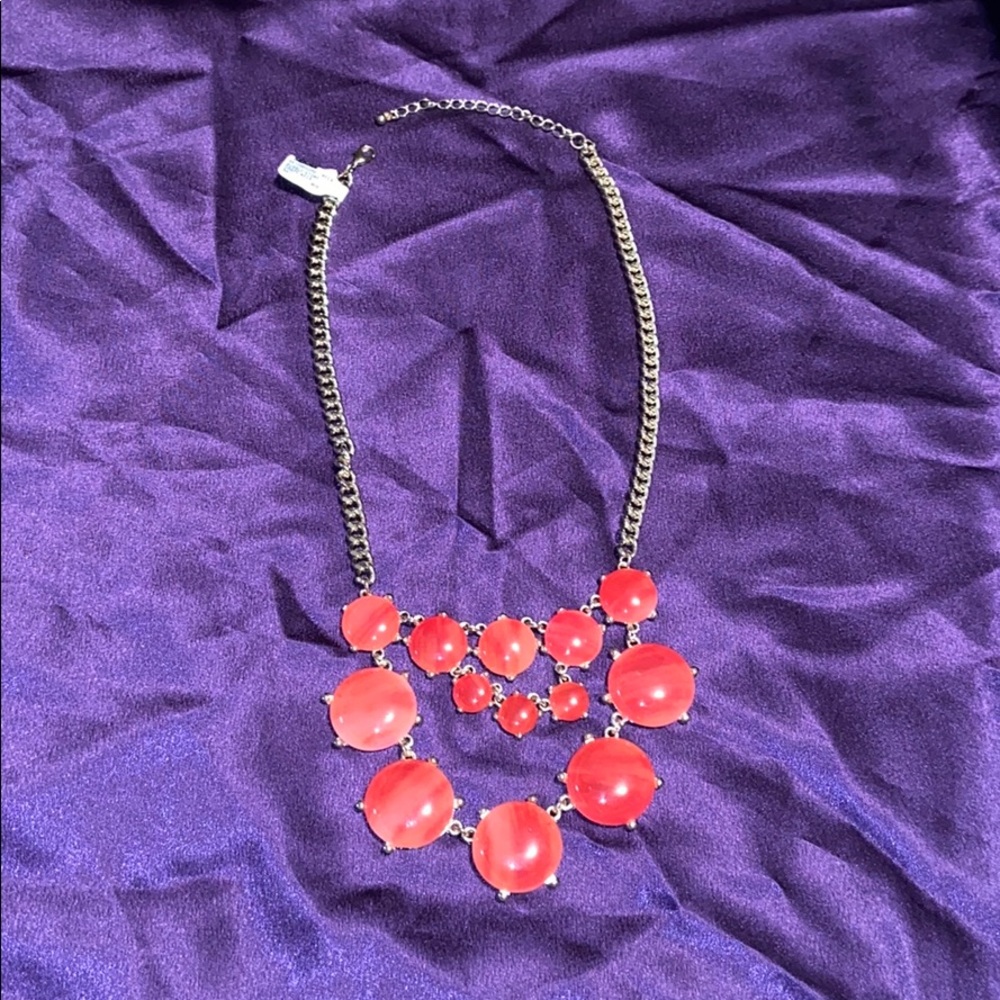 Red and gold statement necklace